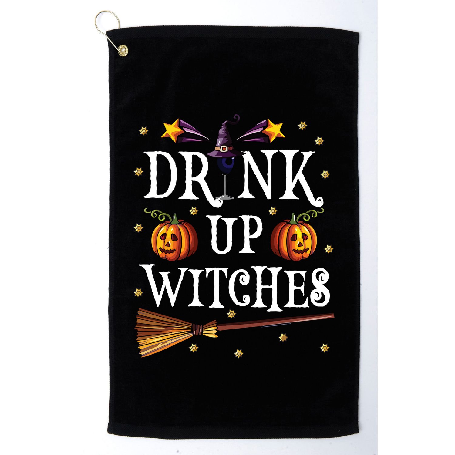 Drink Up Witches Wine Party Halloween Drinking Golf Towel