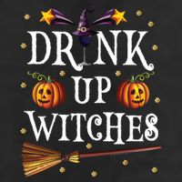 Drink Up Witches Wine Party Halloween Drinking Golf Towel