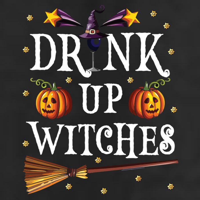Drink Up Witches Wine Party Halloween Drinking Golf Towel