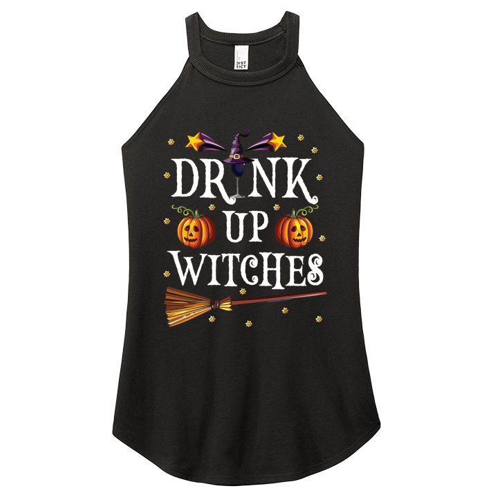 Drink Up Witches Wine Party Halloween Drinking Women's Perfect Tri Rocker Tank