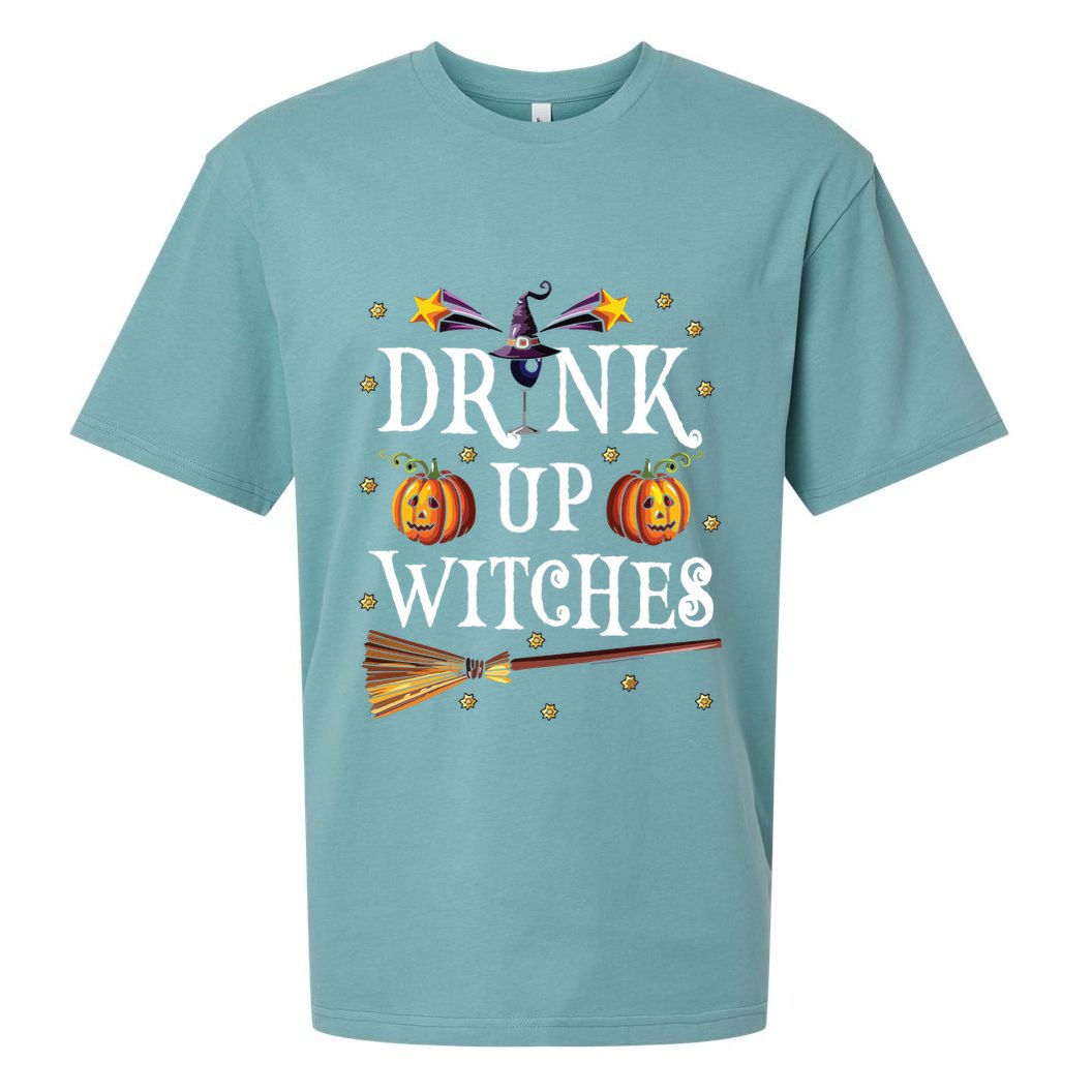 Drink Up Witches Wine Party Halloween Drinking Sueded Cloud Jersey T-Shirt
