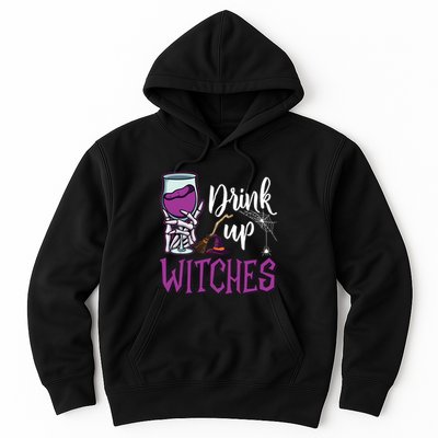 Drink Up Witches Wine Lover Drinking Halloween Costume Hoodie