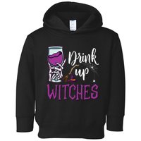 Drink Up Witches Wine Lover Drinking Halloween Costume Toddler Hoodie