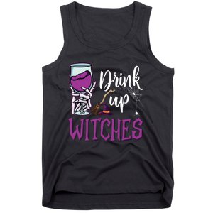 Drink Up Witches Wine Lover Drinking Halloween Costume Tank Top