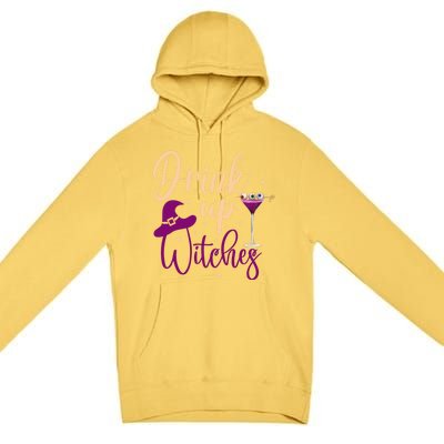 Drink Up Witches Wine Lover Drinking Halloween Premium Pullover Hoodie