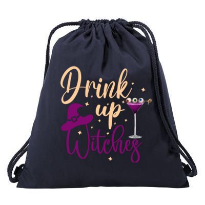 Drink Up Witches Wine Lover Drinking Halloween Drawstring Bag