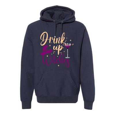 Drink Up Witches Wine Lover Drinking Halloween Premium Hoodie