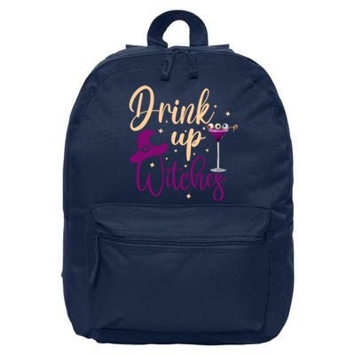 Drink Up Witches Wine Lover Drinking Halloween 16 in Basic Backpack