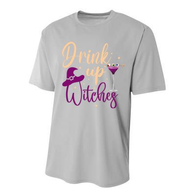 Drink Up Witches Wine Lover Drinking Halloween Performance Sprint T-Shirt