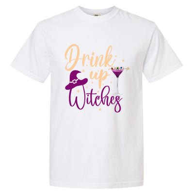 Drink Up Witches Wine Lover Drinking Halloween Garment-Dyed Heavyweight T-Shirt