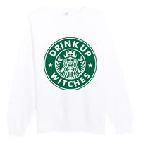 Drink Up Witches Premium Crewneck Sweatshirt