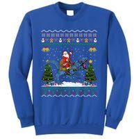 Dinosaur Ugly Xmas Gift Santa Riding Dinosaur Christmas Gift Sweatshirt