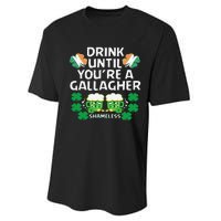 Drink Until You're A Gallagher Shameless St Patrick's Performance Sprint T-Shirt