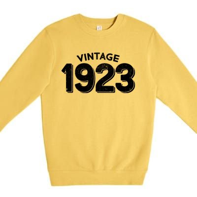 Distressed Vintage 1923 100th Birthday Premium Crewneck Sweatshirt