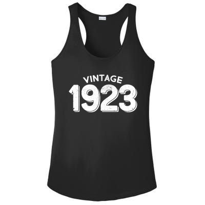 Distressed Vintage 1923 100th Birthday Ladies PosiCharge Competitor Racerback Tank