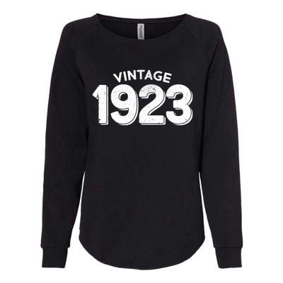 Distressed Vintage 1923 100th Birthday Womens California Wash Sweatshirt