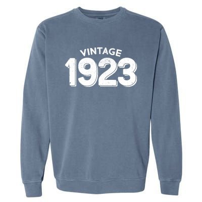 Distressed Vintage 1923 100th Birthday Garment-Dyed Sweatshirt