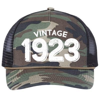 Distressed Vintage 1923 100th Birthday Retro Rope Trucker Hat Cap