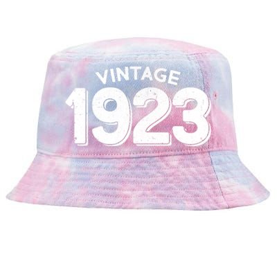 Distressed Vintage 1923 100th Birthday Tie-Dyed Bucket Hat