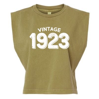 Distressed Vintage 1923 100th Birthday Garment-Dyed Women's Muscle Tee