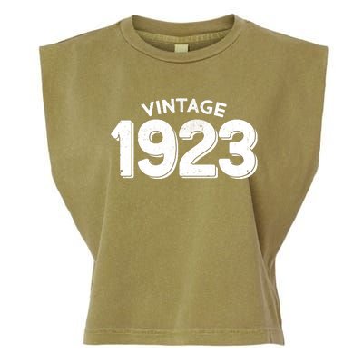 Distressed Vintage 1923 100th Birthday Garment-Dyed Women's Muscle Tee