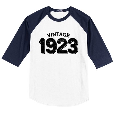 Distressed Vintage 1923 100th Birthday Baseball Sleeve Shirt