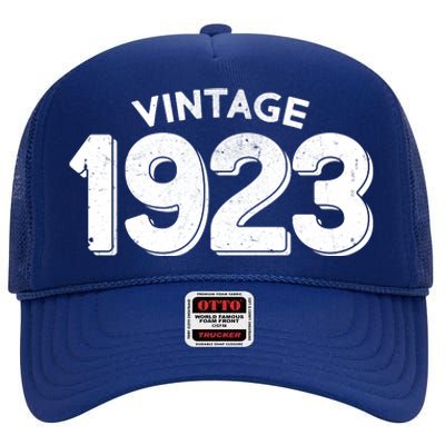 Distressed Vintage 1923 100th Birthday High Crown Mesh Back Trucker Hat