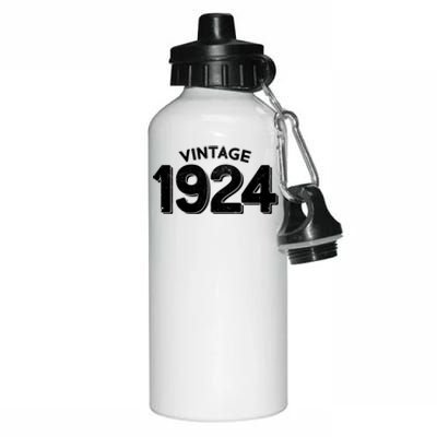 Distressed Vintage 1924 100th Birthday Aluminum Water Bottle 