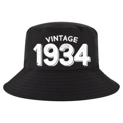 Distressed Vintage 1934 90th Birthday Cool Comfort Performance Bucket Hat