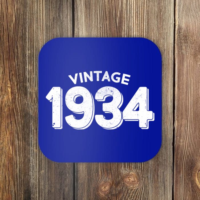 Distressed Vintage 1934 90th Birthday Coaster