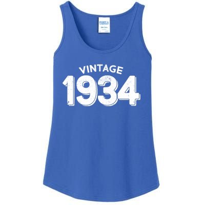 Distressed Vintage 1934 90th Birthday Ladies Essential Tank