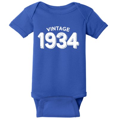 Distressed Vintage 1934 90th Birthday Baby Bodysuit