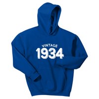 Distressed Vintage 1934 90th Birthday Kids Hoodie