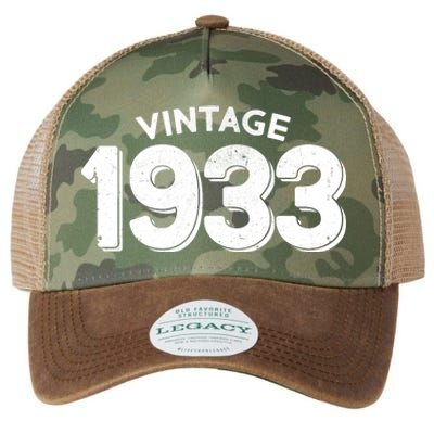 Distressed Vintage 1933 90th Birthday Legacy Tie Dye Trucker Hat