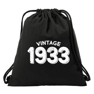 Distressed Vintage 1933 90th Birthday Drawstring Bag
