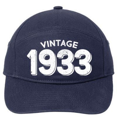 Distressed Vintage 1933 90th Birthday 7-Panel Snapback Hat