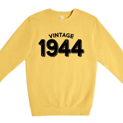 Distressed Vintage 1944 80th Birthday Premium Crewneck Sweatshirt