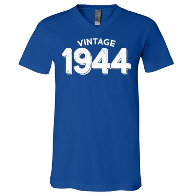 Distressed Vintage 1944 80th Birthday V-Neck T-Shirt