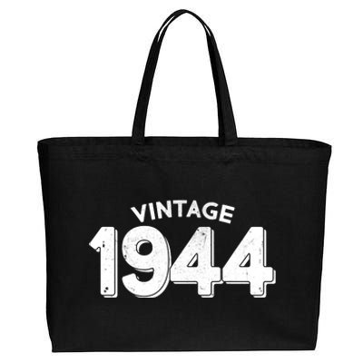 Distressed Vintage 1944 80th Birthday Cotton Canvas Jumbo Tote