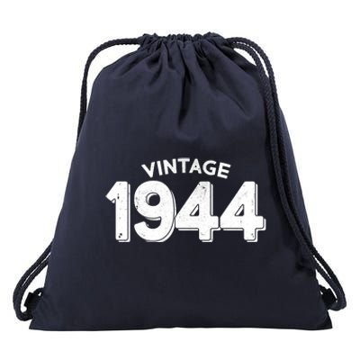 Distressed Vintage 1944 80th Birthday Drawstring Bag