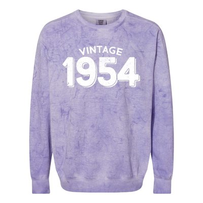 Distressed Vintage 1954 70th Birthday Colorblast Crewneck Sweatshirt