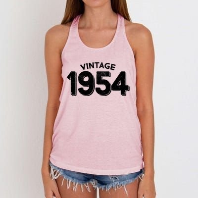 Distressed Vintage 1954 70th Birthday Women's Knotted Racerback Tank