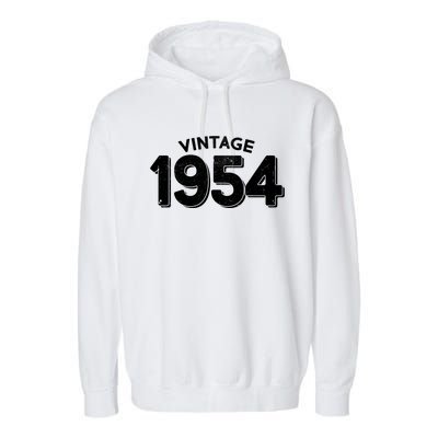 Distressed Vintage 1954 70th Birthday Garment-Dyed Fleece Hoodie