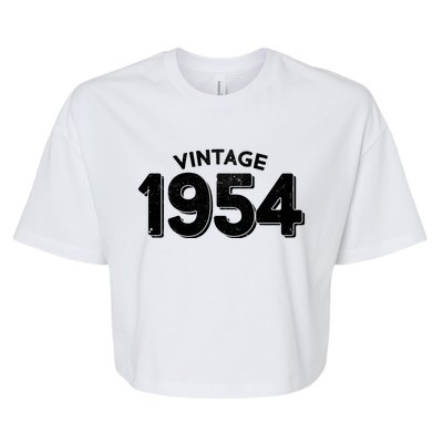 Distressed Vintage 1954 70th Birthday Bella+Canvas Jersey Crop Tee