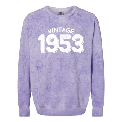 Distressed Vintage 1953 70th Birthday Colorblast Crewneck Sweatshirt