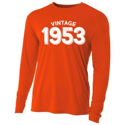 Distressed Vintage 1953 70th Birthday Cooling Performance Long Sleeve Crew