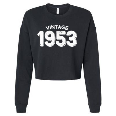 Distressed Vintage 1953 70th Birthday Cropped Pullover Crew