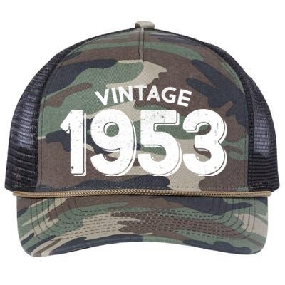 Distressed Vintage 1953 70th Birthday Retro Rope Trucker Hat Cap