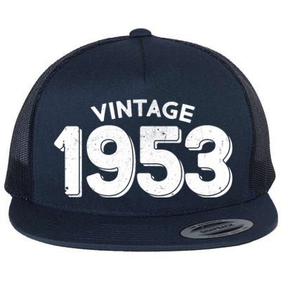 Distressed Vintage 1953 70th Birthday Flat Bill Trucker Hat