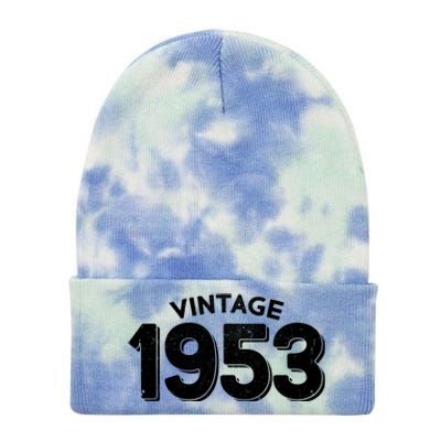 Distressed Vintage 1953 70th Birthday Tie Dye 12in Knit Beanie